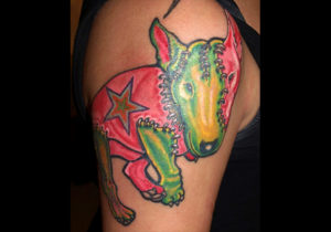 Tattoostudio Hamburg , Hakuna Ma Tattoo , Tattoos , Tattoo Bullterrier Frankenstein