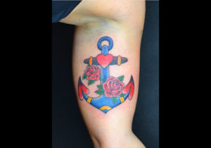 Tattoostudio Hamburg , Hakuna Ma Tattoo , Tattoos , Tattoo Anker Herzen Rosen