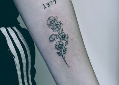 Blumen Anemonen Tattoo von Jakub